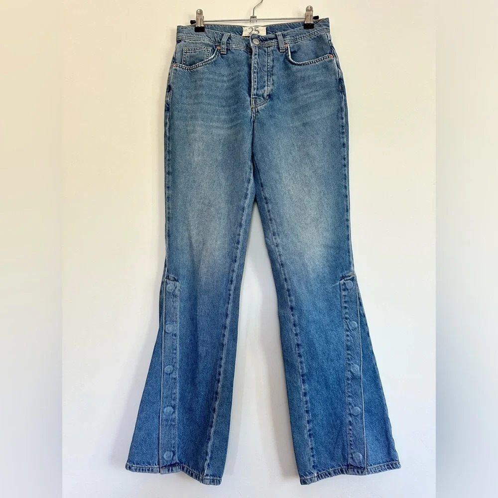 Free People We the Free Flare snap closure pants Size: 25
